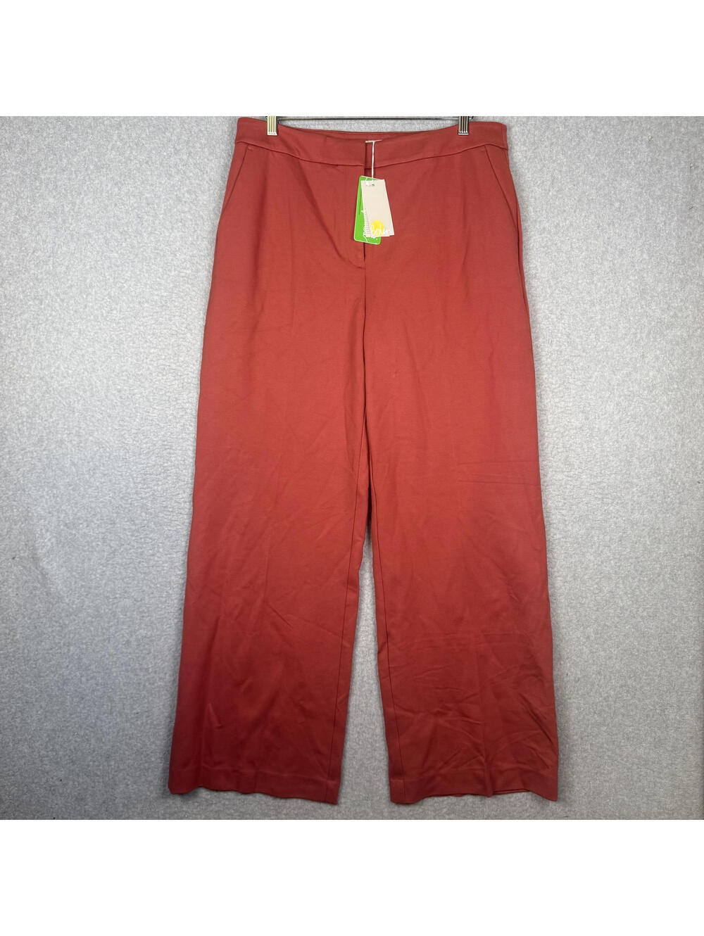 Brand New Boden Women's Size 14R Terracotta Orange/Red Pull On Wide Leg Pants